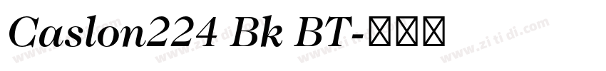 Caslon224 Bk BT字体转换